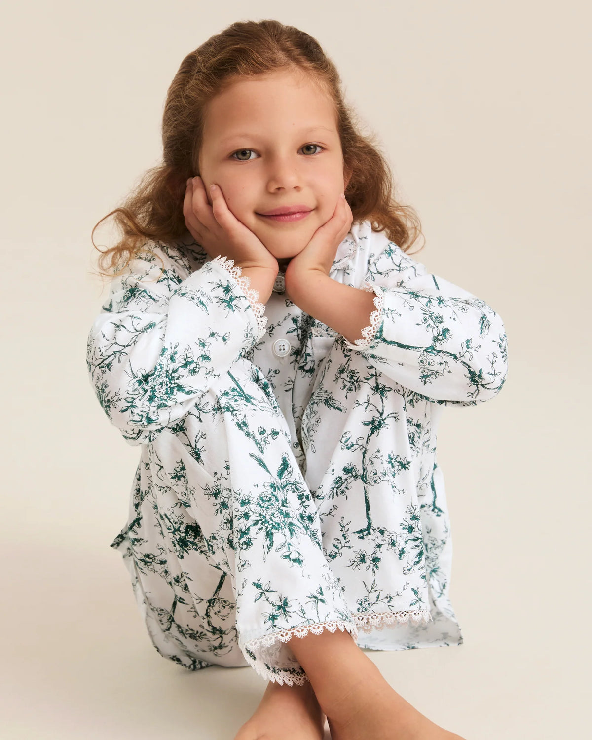 Evergreen Timeless Toile Mommy & Me Matching Pajama