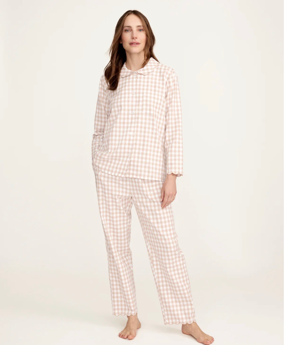 Women’s Camel Gingham Pajama