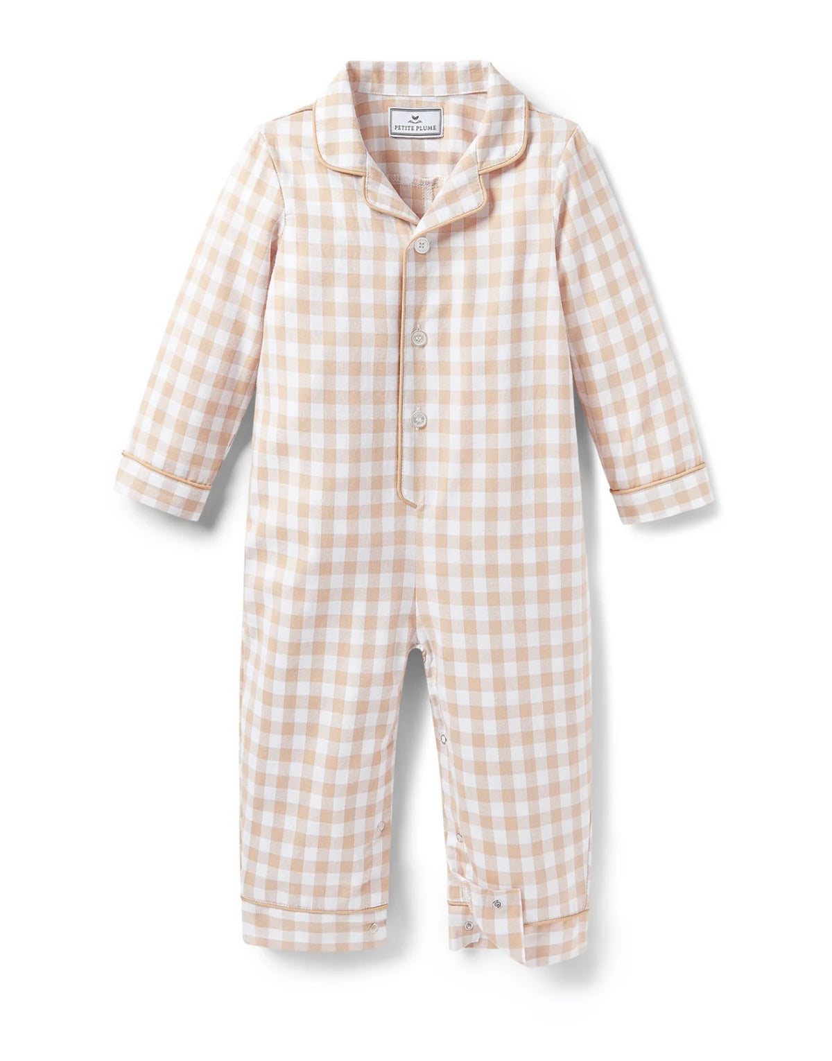 Baby Camel Gingham Romper