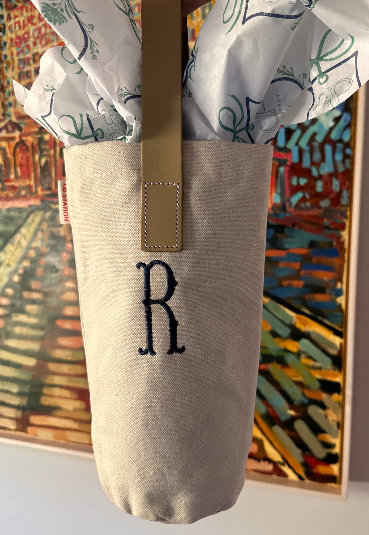 Leather Grip Wine Carrier