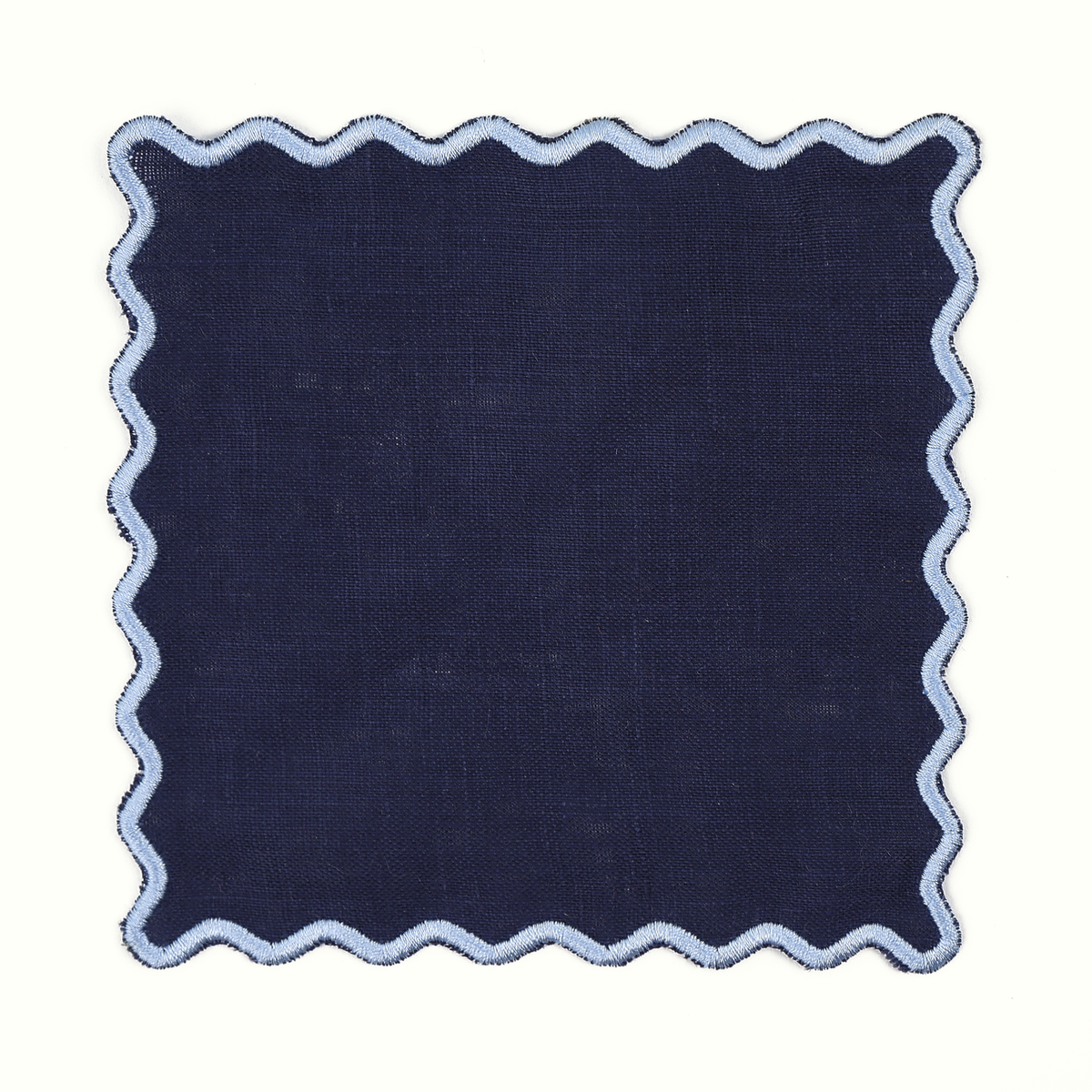 Navy Linen Square Cocktail Napkins - Set of 4