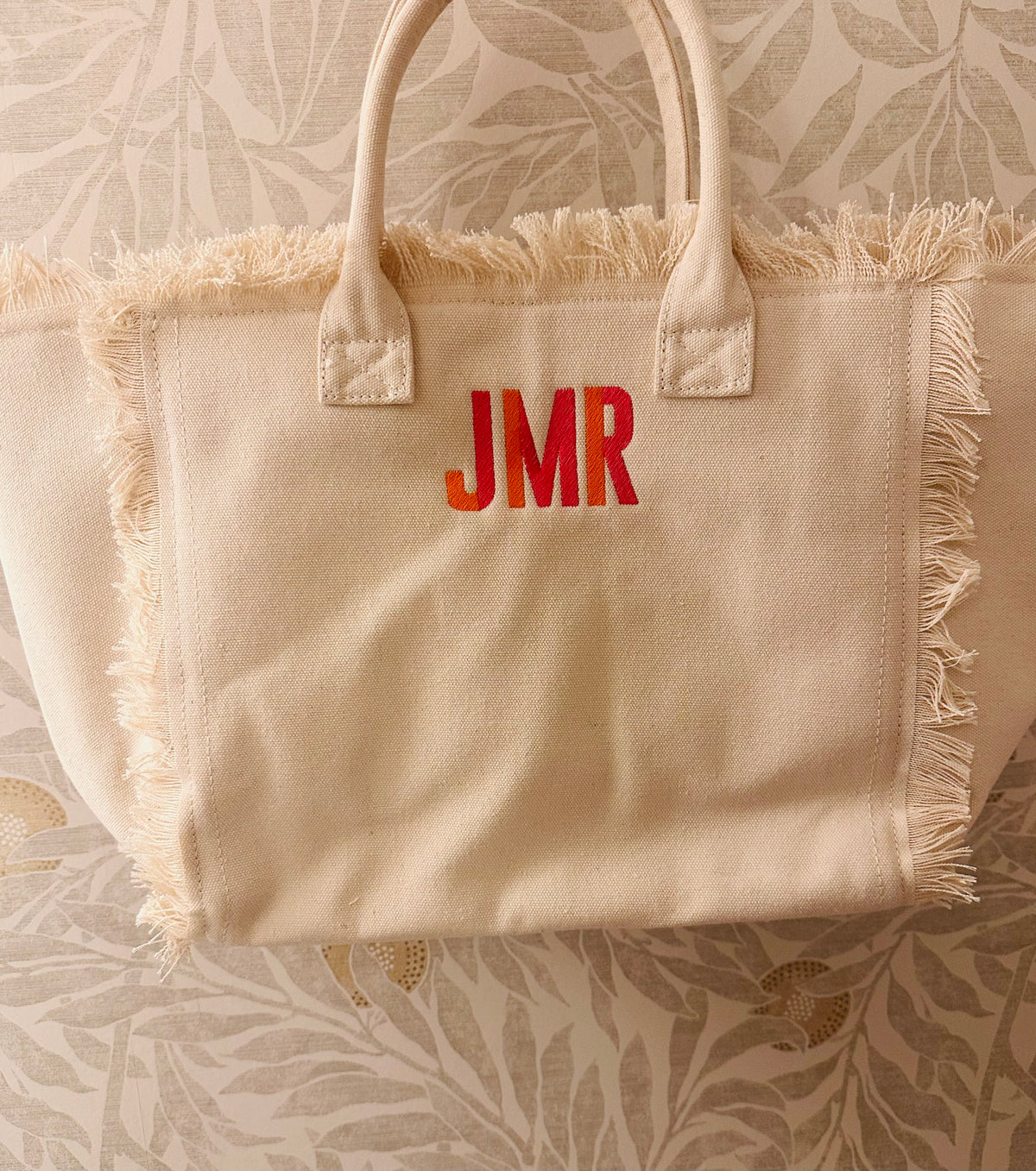 Fringe Tote Bag with Zipper