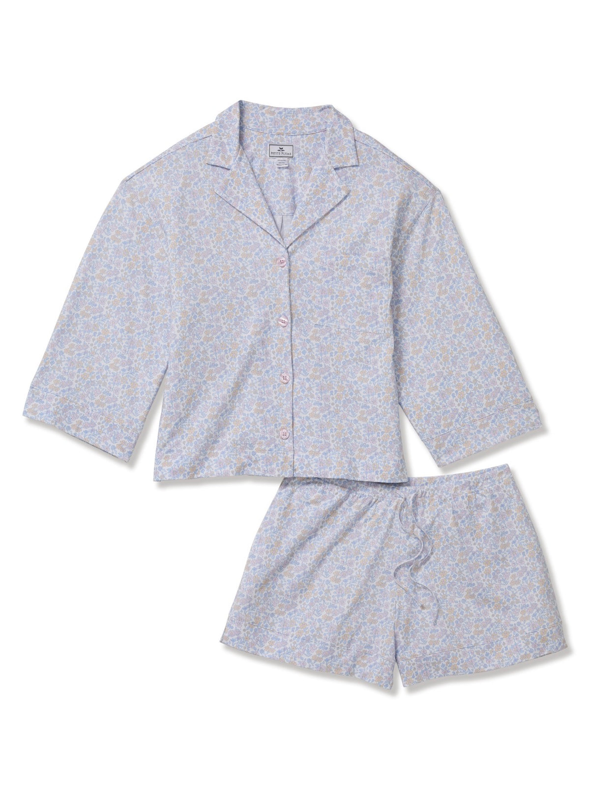 Olivia Lightweight Pima Cotton Pajamas in Fleur Blanche
