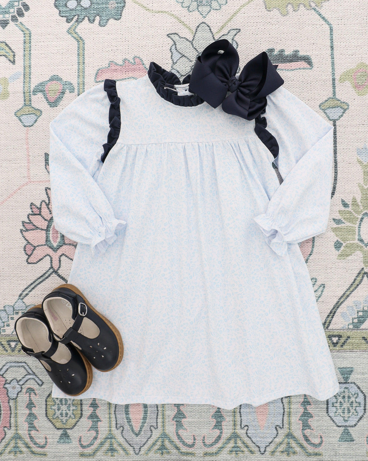 Blue Blooms Hallie Dress