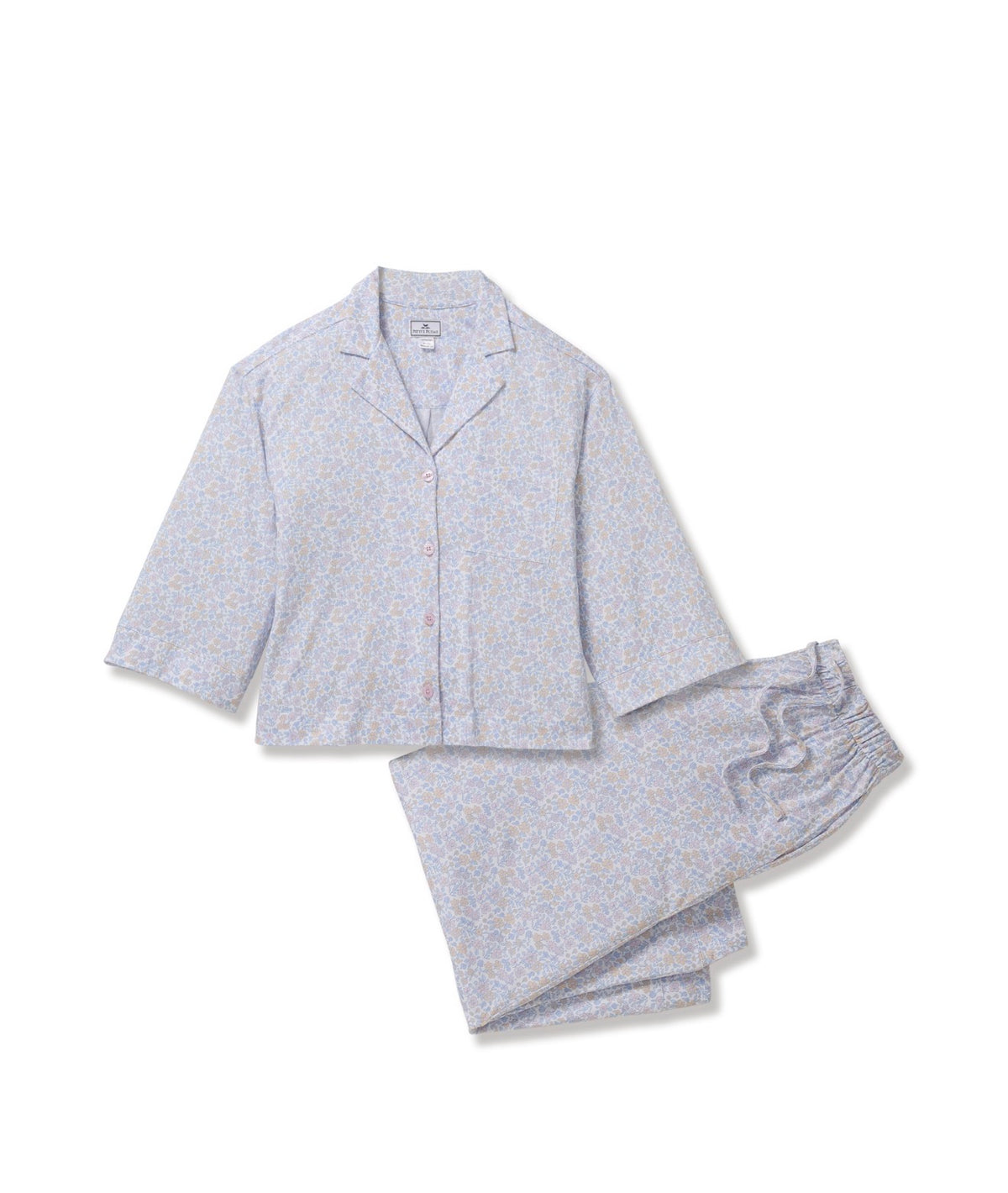 Olivia Lightweight Pima Cotton Pajamas in Fleur Blanche