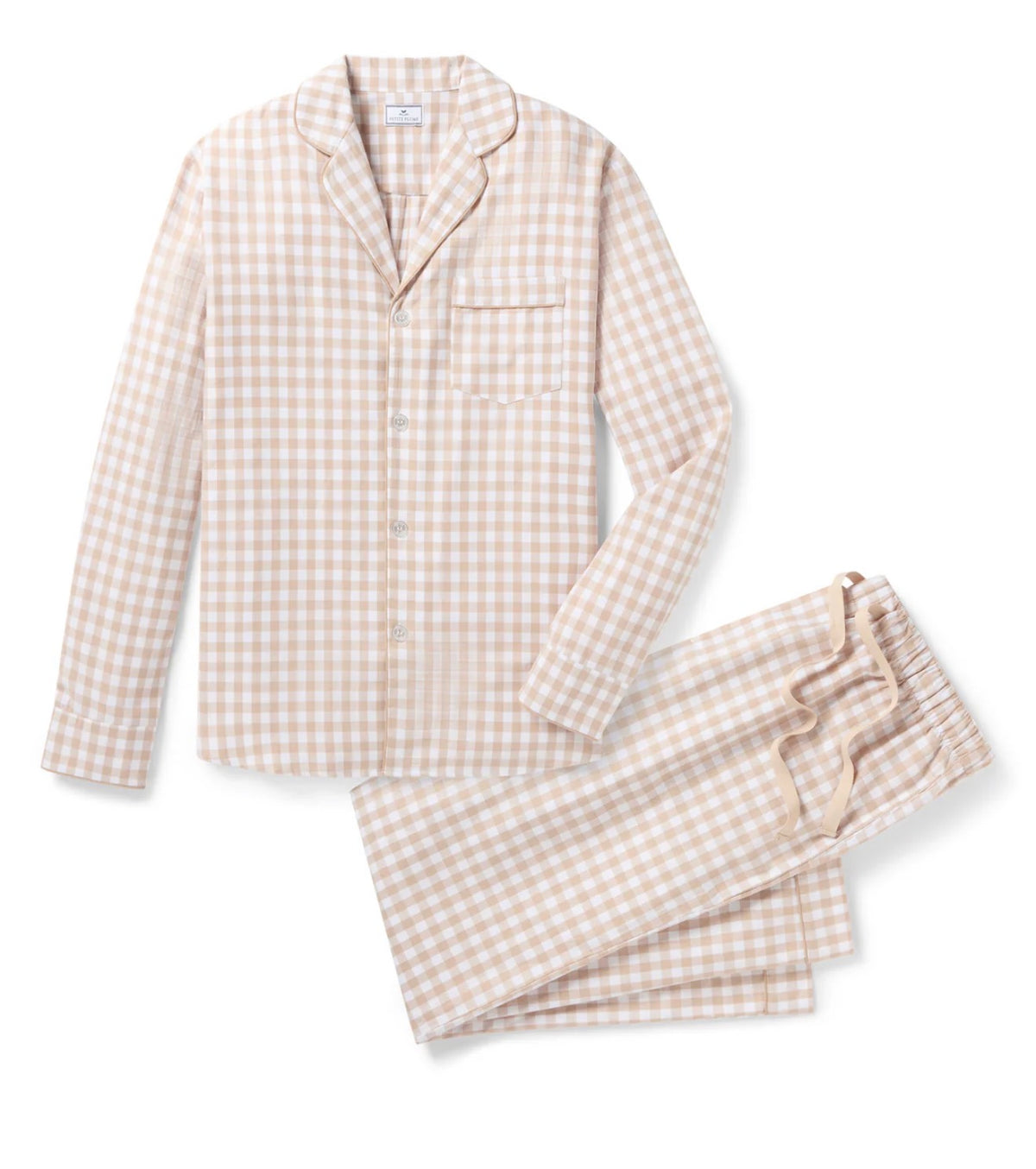 Men’s Camel Gingham Pajama
