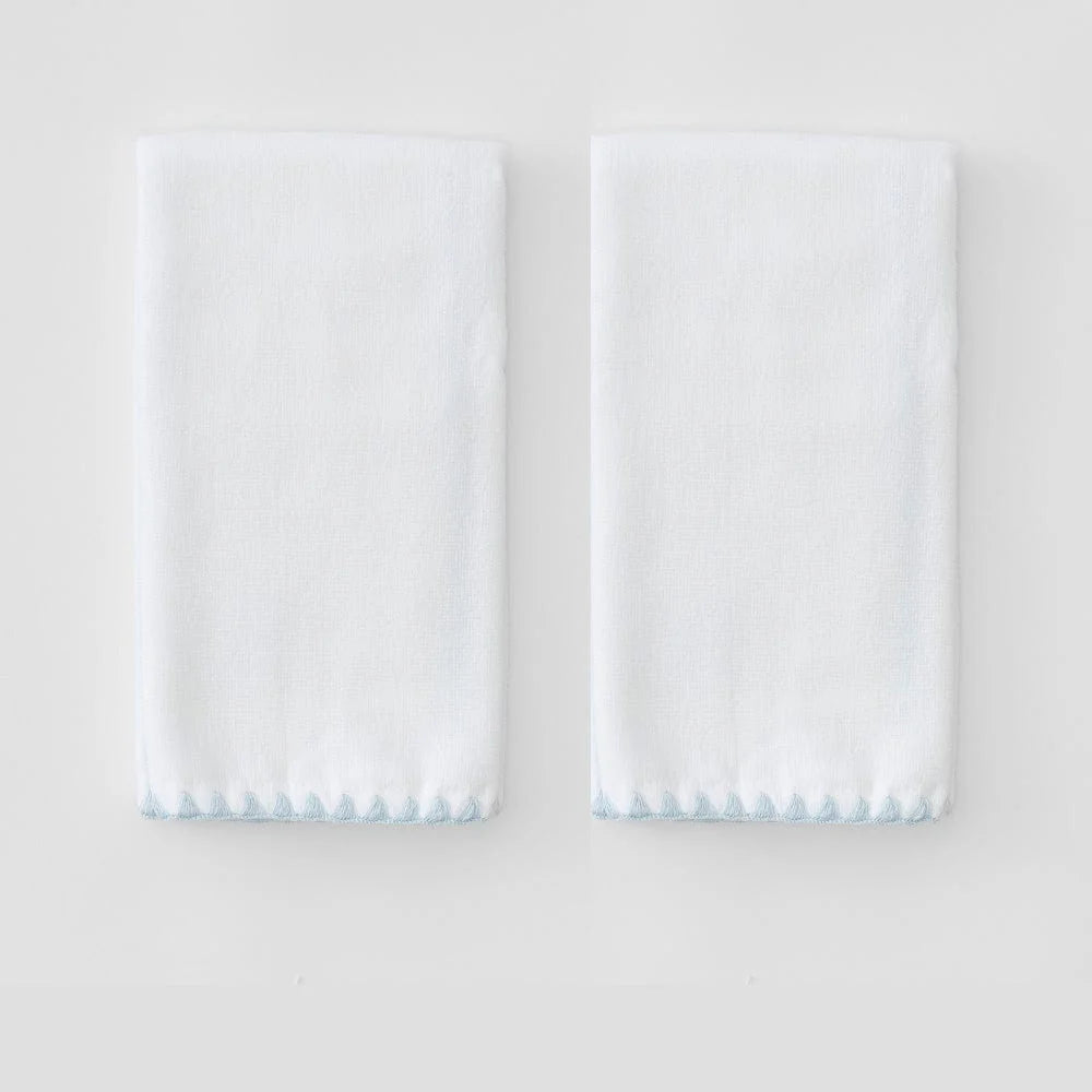 Stitched Edge Powder Bath Fingertip Towels