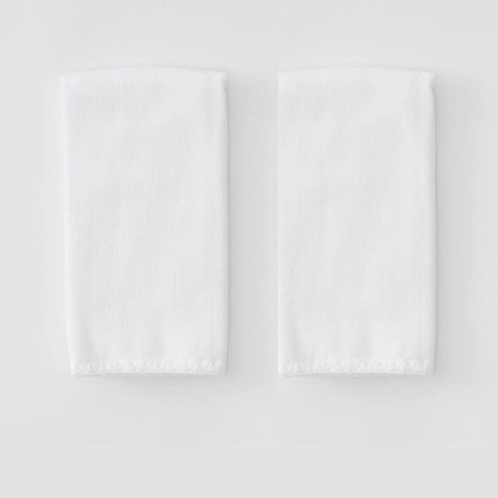 Stitched Edge Powder Bath Fingertip Towels