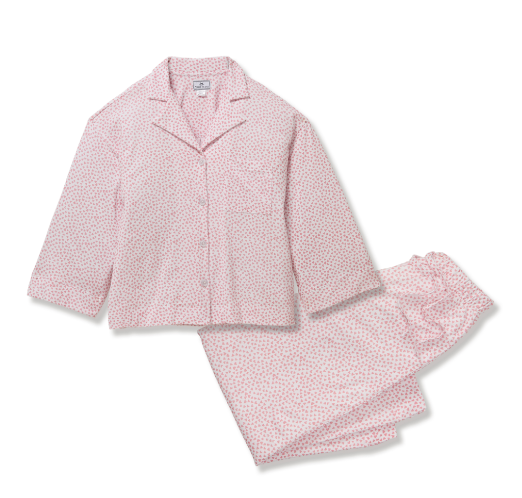 PRE ORDER Women's Olivia Wide Leg Pima Pajama in Sweethearts