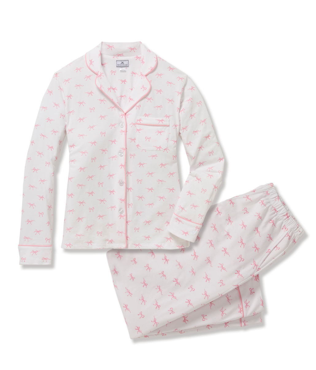 PRE ORDER Mommy and Me Matching Blushing Bows Pima Pajama