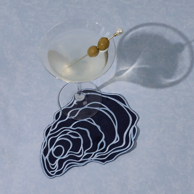 Oyster Linen Cocktail Napkin