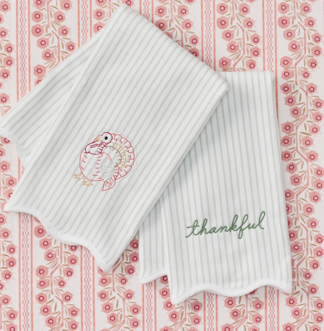Thanksgiving Embroidered Kitchen Towels