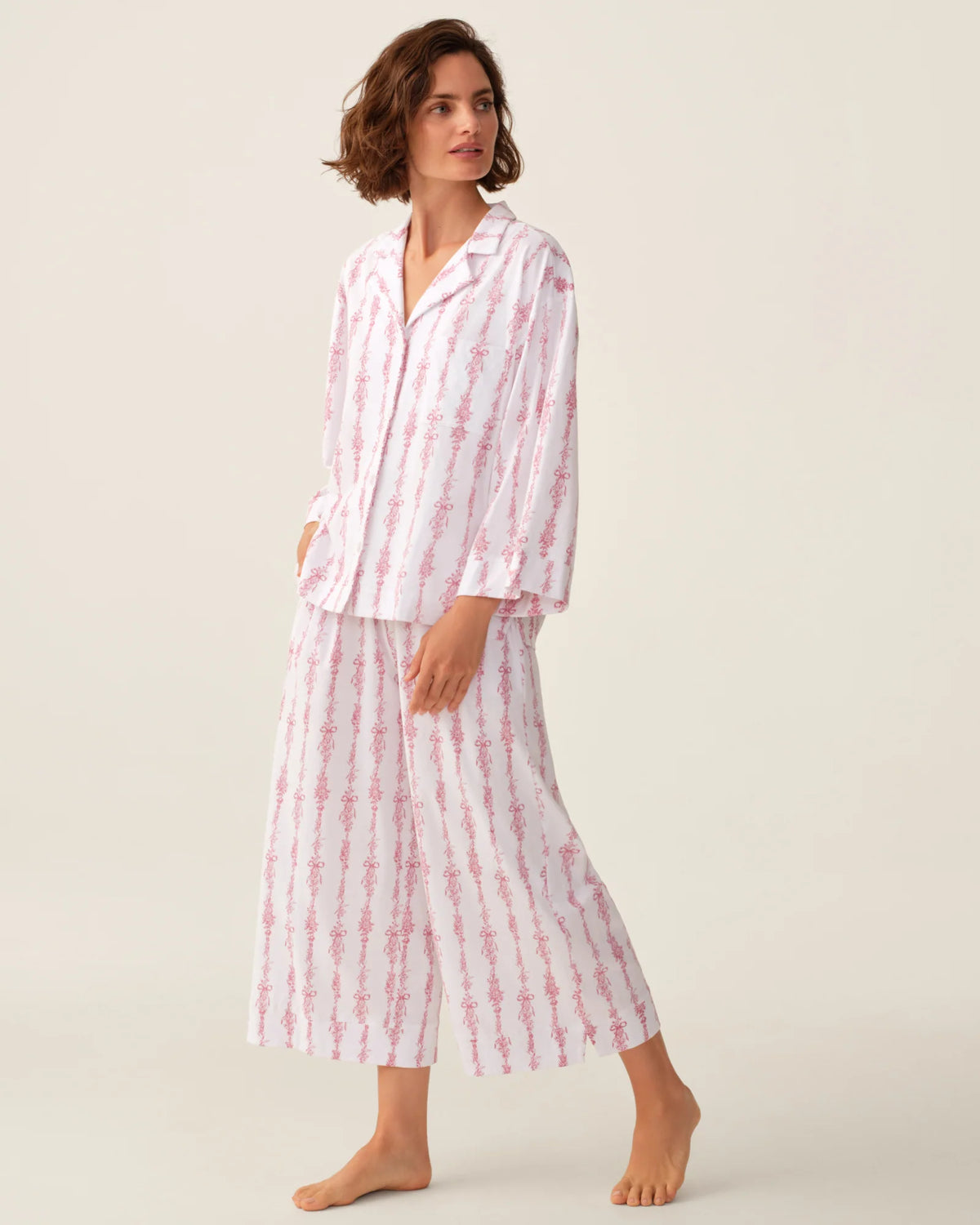 Women's Olivia Pima Pajama in Pink Mayfair Toile