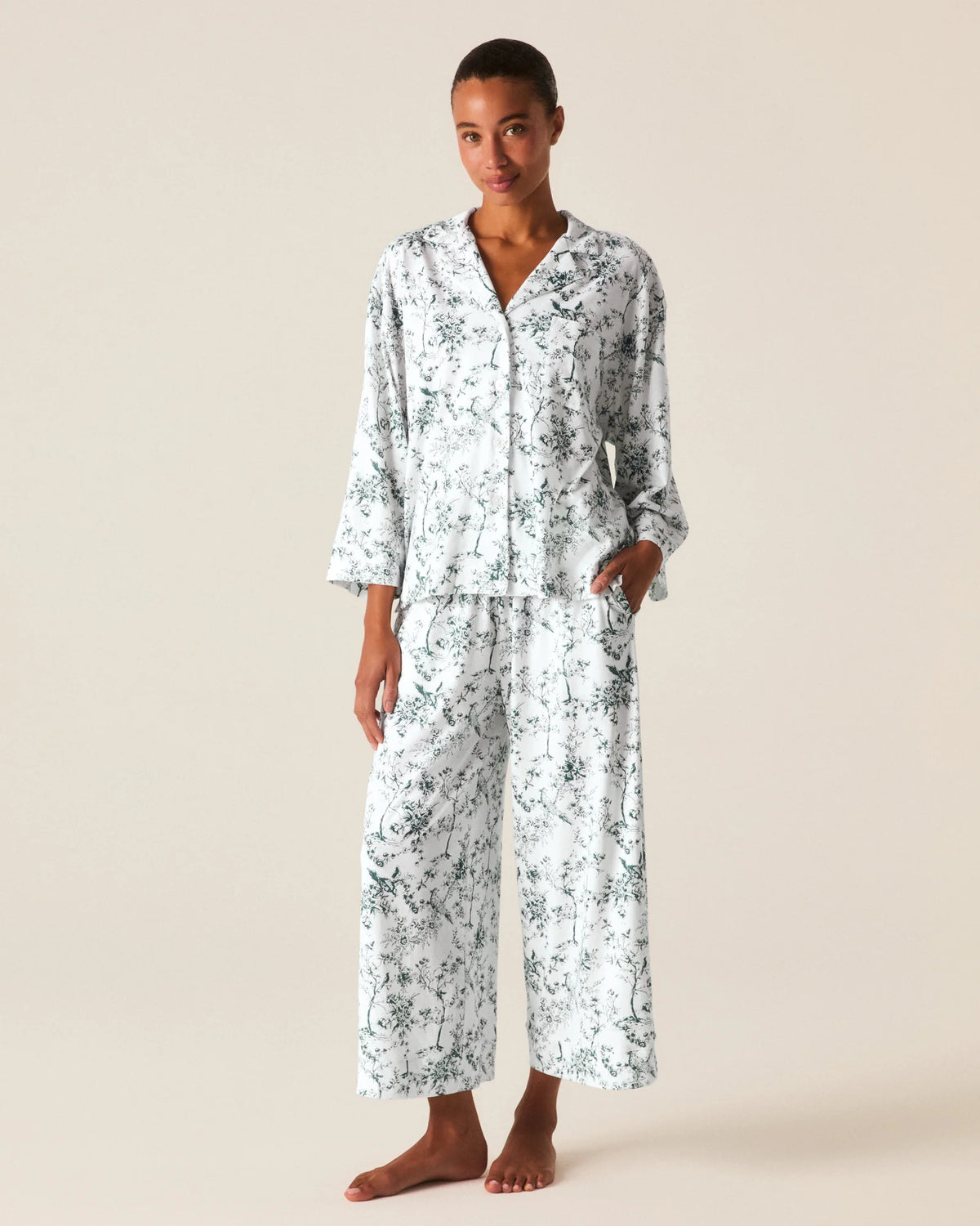 Evergreen Timeless Toile Mommy & Me Matching Pajama