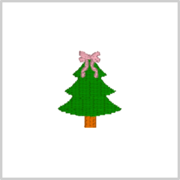Christmas Tree Pink Bow