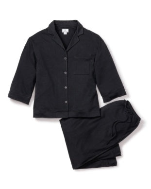 Women's Olivia Wide Leg Pajama Set In Black