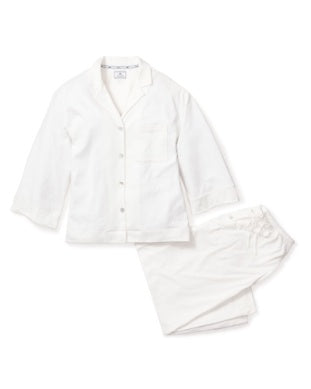 Women's Olivia Wide Leg Pajama Set In White